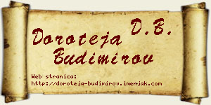Doroteja Budimirov vizit kartica